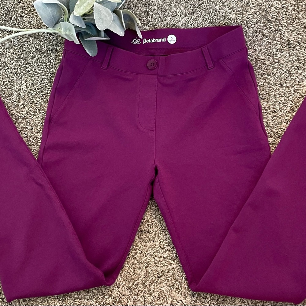 BETABRAND Skinny Business/Work Pants Gently Loved Faux Back Pockets Size SmallP